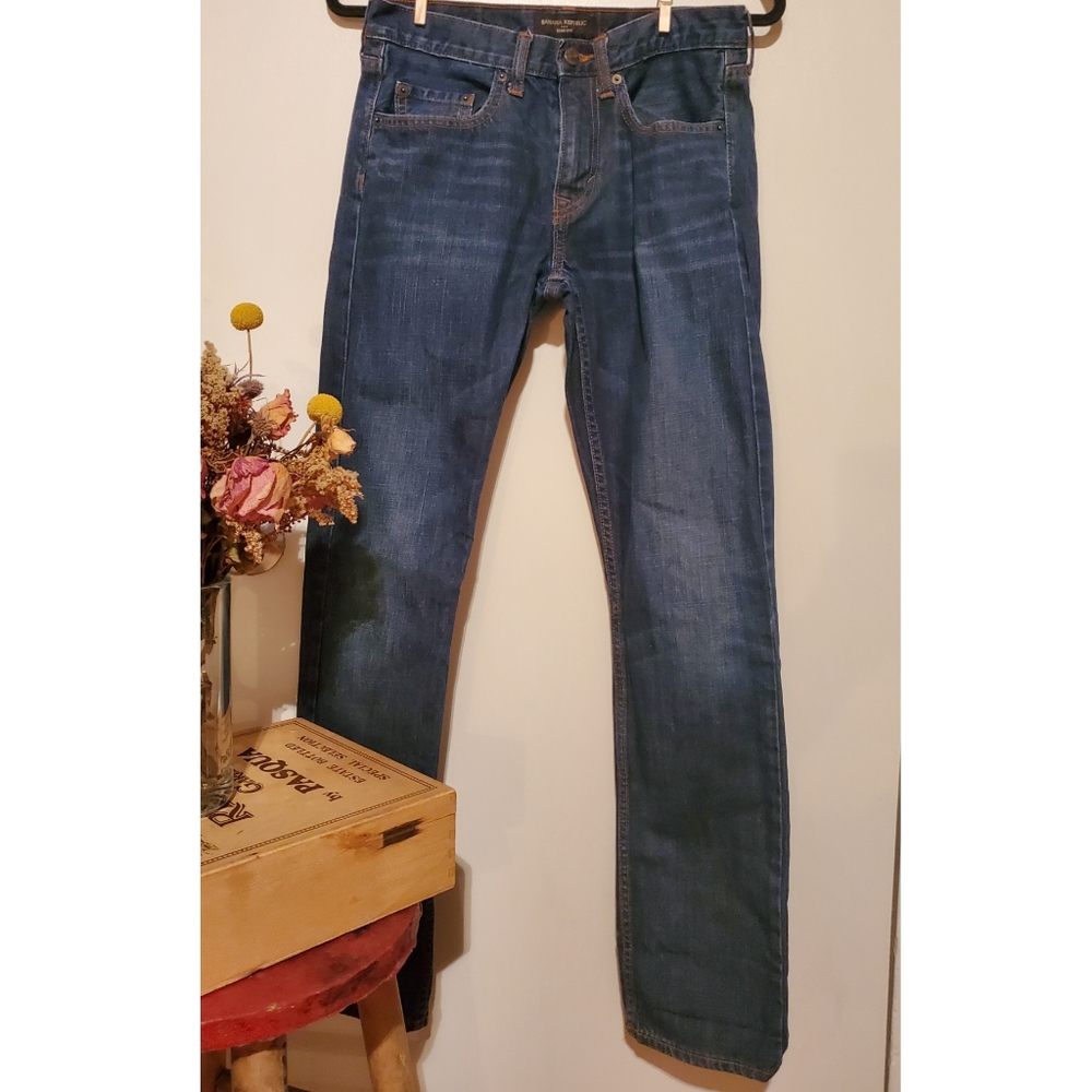 Slim fit men's dark wash jeans Banana Republic